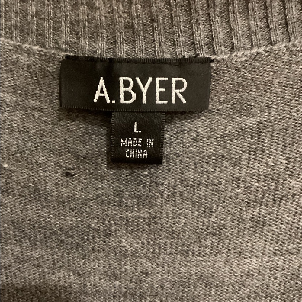 A BYER Women’s Sweater Dress Gray Sz L - Picture 4 of 9